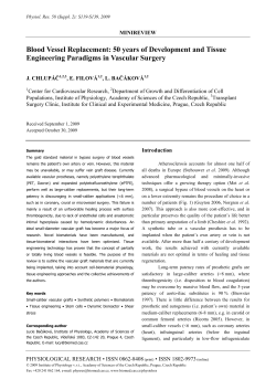 Blood Vessel Replacement: 50 years of Development and Tissue