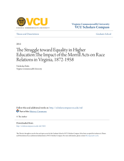 The Struggle toward Equality in Higher Education:The Impact of the