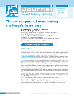 The art equipment for measuring the horse`s heart rate M