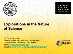 Explorations in the Nature of Science