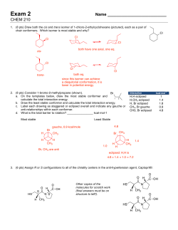 CHEM 210 Exam 2 2013 KEY