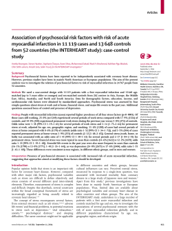 Association of psychosocial risk factors with risk of acute