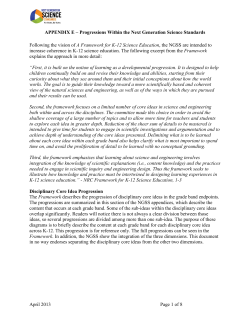 Appendix E - Progression within NGSS