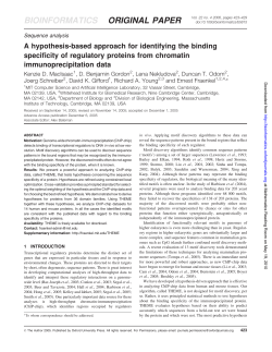 A hypothesis-based approach for identifying the binding specificity