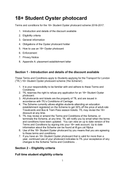 18+ Student Oyster photocard - Apply for an Oyster photocard