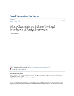 Ethnic Cleansing in the Balkans: The Legal Foundations of Foreign