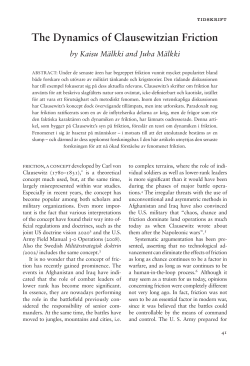 The Dynamics of Clausewitzian Friction