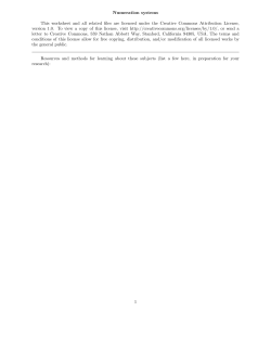 Numeration systems This worksheet and all related files are