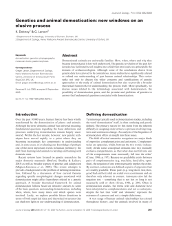 Genetics and animal domestication: new windows on
