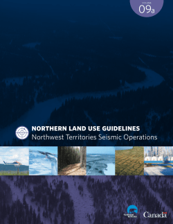 Northern Land Use Guidelines - Northwest Territories Seismic
