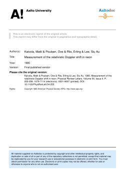 Measurement of the relativistic Doppler shift in neon