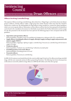 Analysis and research bulletin - Drug offences