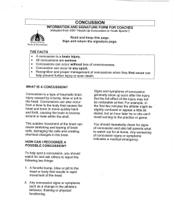 Concussion Information Form for COACHES