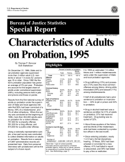 Characteristics of Adults on Probation, 1995