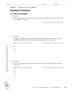5.0 Newton`s 1st Law of Motion