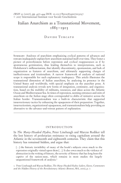 Italian Anarchism as a Transnational Movement