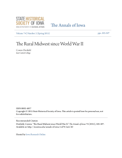 The Rural Midwest since World War II