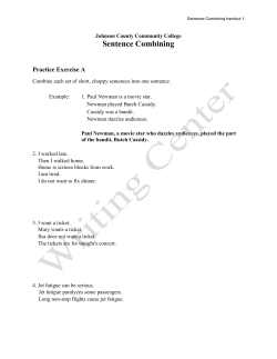 Sentence Combining