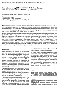 Importance of Lipid Peroxidation, Protective