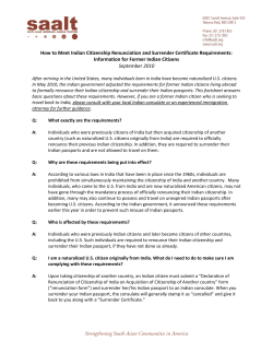 How to Meet Indian Citizenship Renunciation