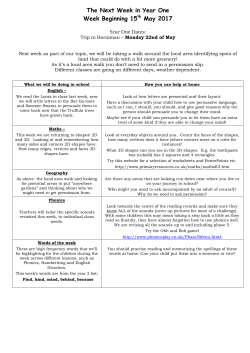 Summer Term Y1 Week 5 - Stillness Infants School