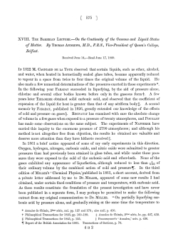 On the Continuity of the Gaseous and Liquid States of Matter
