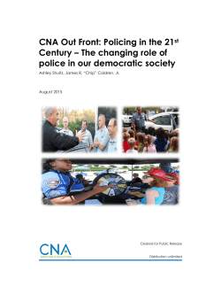 CNA Out Front: Policing in the 21st Century &ndash; The changing role of