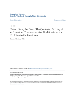 Nationalizing the Dead: The Contested Making of an American