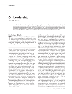 On Leadership - MOR Associates