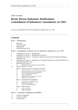 Roxby Downs (Indenture Ratification) (Amendment of Indenture