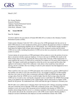 March 9, 2017 Mr. George Hopkins Executive Director Arkansas