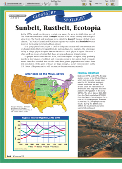 Sunbelt, Rustbelt, Ecotopia