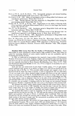 Modified Milk Carton Nest Box for Studies of Prothonotary Warblers