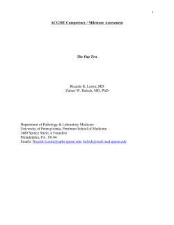 ACGME Competency / Milestone Assessment