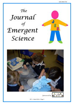 Journal Emergent Science - The Association for Science Education