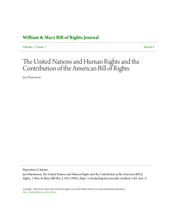 The United Nations and Human Rights and the Contribution of the