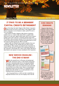 NEWSLETTER - Chippewa Valley Electric Cooperative