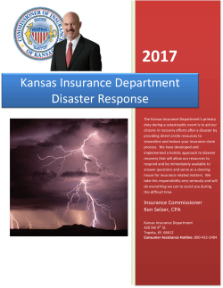 KID Disaster Response - Kansas Insurance Department