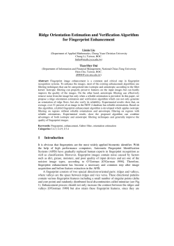 Ridge Orientation Estimation and Verification Algorithm for