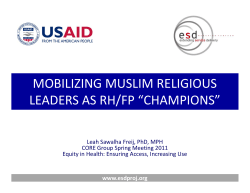 mobilizing muslim religious mobilizing muslim religious leaders as