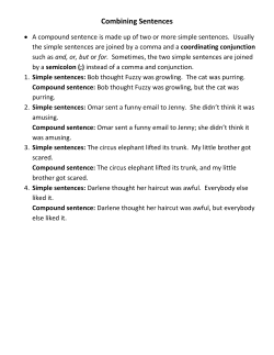 Compound Sentences