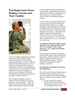 Post-Deployment Stress: Helping Veterans and Their