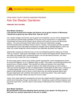 February 2015 - Crow Wing County Master Gardeners
