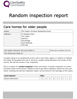 Random inspection report