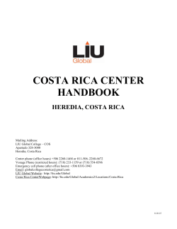 costa rica center handbook