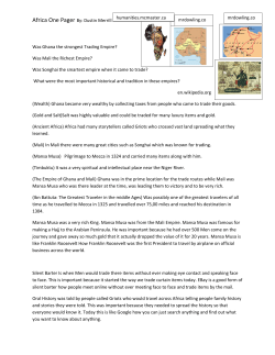 Africa One Pager By: Dustin Merrill Was Ghana the strongest