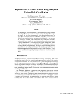 Segmentation of Global Motion using Temporal Probabilistic
