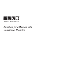 Nutrition for Gestational Diabetes 9-05 - Dartmouth