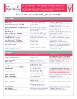 THE SIGHTSEEING PASS NYC INCLUDES ALL OF THE