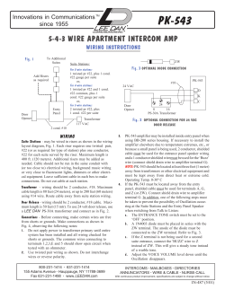 PK-543 3-4-5 Wire Intercom Amplifier Wiring Diagram